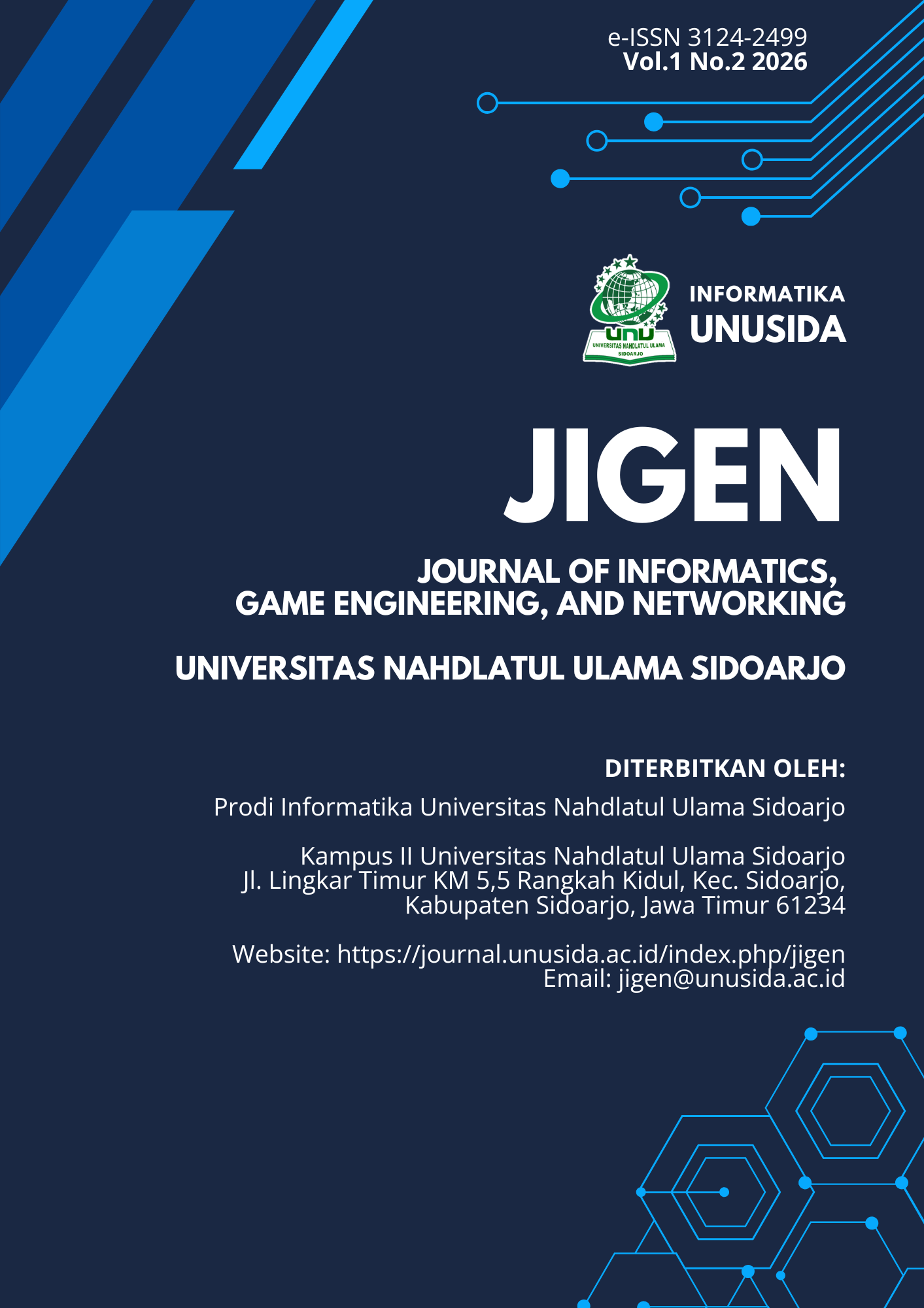 Thumbnail Journal of Informatics, Game Engineering, and Networking