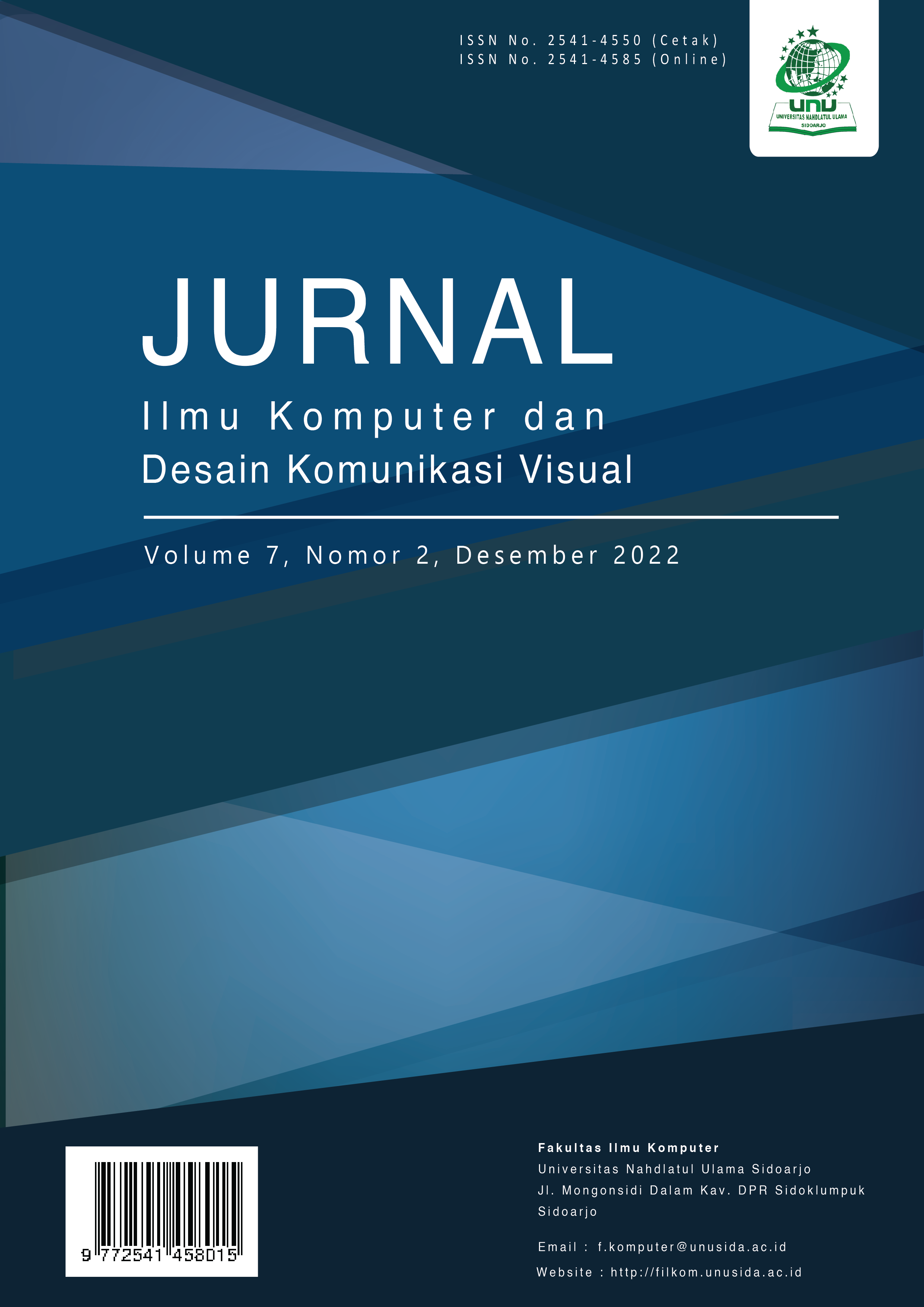 					View Vol. 7 No. 2 (2022):  Jurnal Ilmu Komputer dan Desain Komunikasi Visual (JIKDISKOMVIS)
				